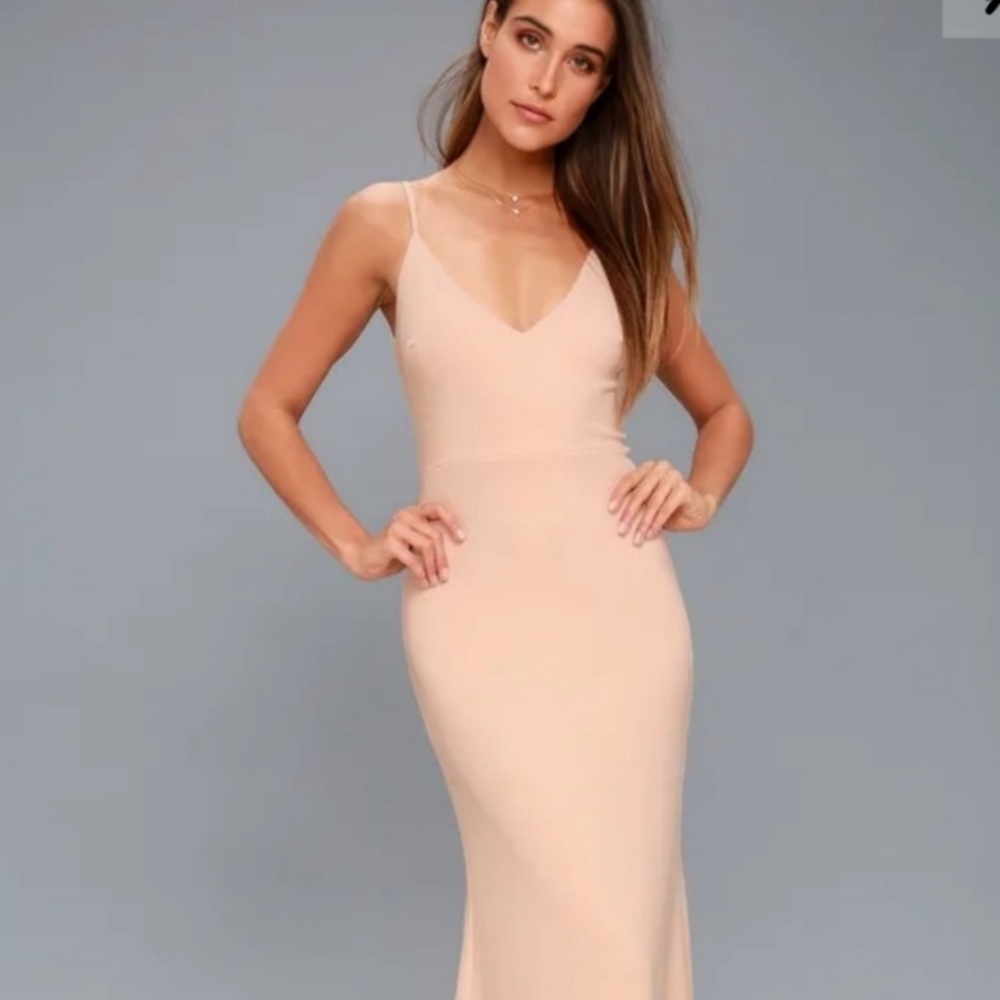 Lulu’s Infinite Glory Maci Dress in Blush